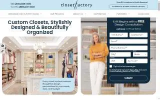 Closet Factory of North Myrtle Beach website