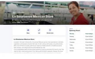 La Sinaloense Mexican Store website
