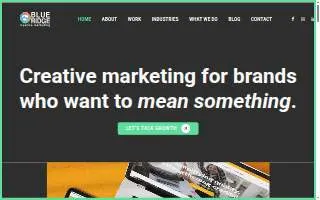 Blue Ridge Creative Marketing website