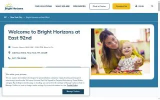 Bright Horizons at East 92nd website
