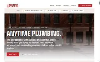 Any Time Emergency Plumbing website