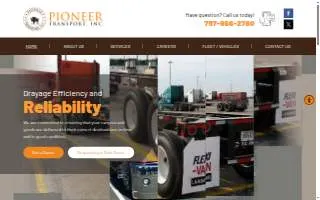 Pioneer Transport VA website