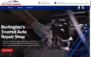 TJ’s Auto Repair website