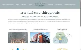 Essential Care Chiropractic - Dr. Michelle Sabourin website