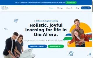 Inspired Learning Center website