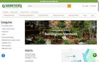 Gardener's Supply Company of Burlington website