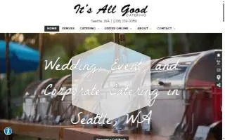 It's All Good Catering website