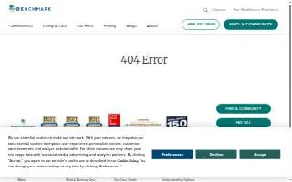 Benchmark Senior Living at Putnam Farm of Danvers website