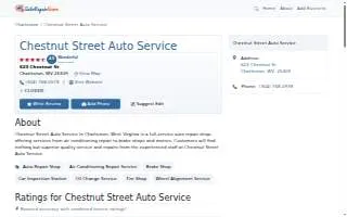 Chestnut Street Auto Service of Charleston website