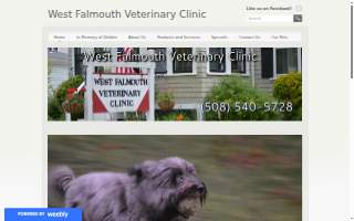 West Falmouth Veterinary Clinic website