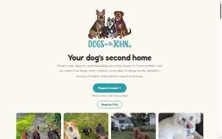 Dogs with John Doggie Daycare and Boarding website