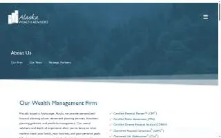 Alaska Wealth Advisors of Anchorage website