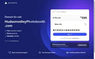 Hudson Valley Photo Booths website