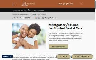 Montgomery Family Dental Care website