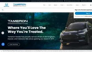 Tameron Honda website