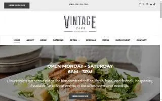 Vintage Cafe of Montgomery website