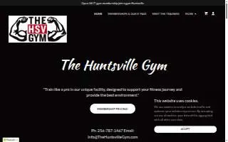 The Huntsville Gym 24 Hour Facility website