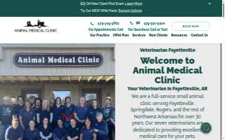 Animal Medical Clinic of Fayetteville website