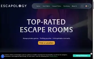Escapology Escape Rooms website