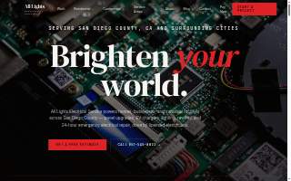 All Lights Electrical Service website
