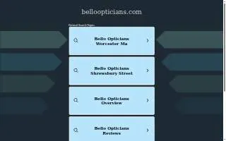 Bello Opticians website