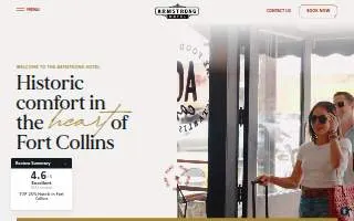 The Armstrong Hotel website