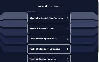 My Smile Care website