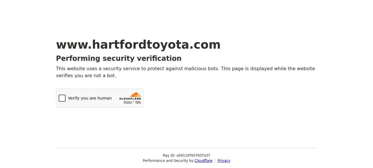 Hartford Toyota Superstore website