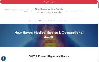 New Haven Medical Sports & Occupational Health website