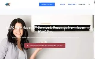 New Haven Heating & Cooling Services website