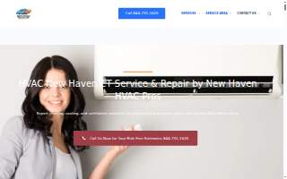 New Haven Heating And Cooling Services website