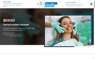 Downtown Dental CT website