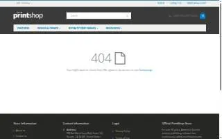 Print shop · Park Print website