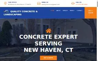 Quality concrete & landscaping LLC of New Haven website