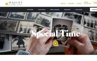 Wagley Funeral Homes website