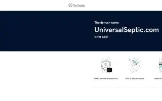 Universal Septic Services of Novi website
