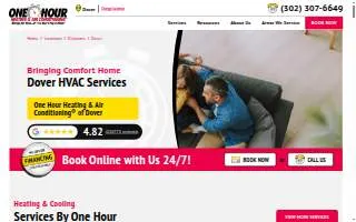 One Hour Heating And Air of Dover De website