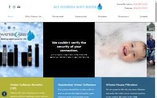 All Florida Soft Water website