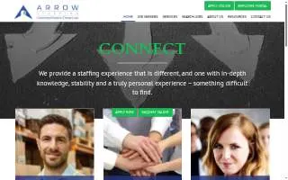 Arrow Staffing of Cutlerville website