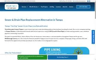 Blue Works Company Cast Iron Sewer Repair & Plumbing of Tampa website