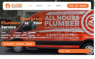 All Hours Plumber of Tampa website