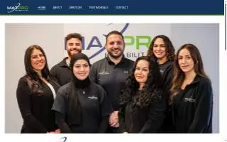 Maxpro Rehabilitation website