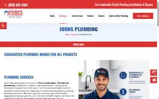 John's Plumbing of Fort Lauderdale website