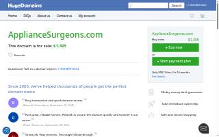 Appliance Surgeons website