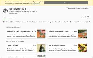 Uptown Cafe and Catering website