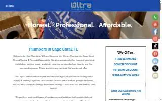Ultra Plumbing & Drain Cleaning, Inc. website