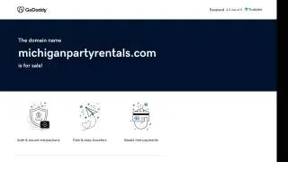 Michigan Party Rentals Inc. of Fraser website