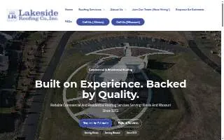 Lakeside Roofing Company website