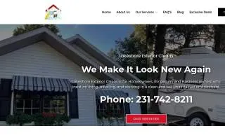 Lake Shore Exterior Cleaning website