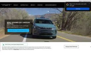 Chrysler Dodge Jeep RAM Service Center website